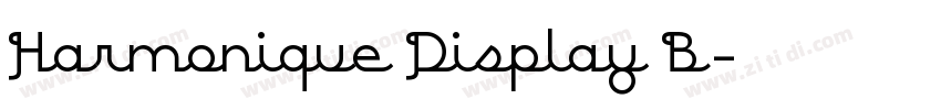 Harmonique Display B字体转换